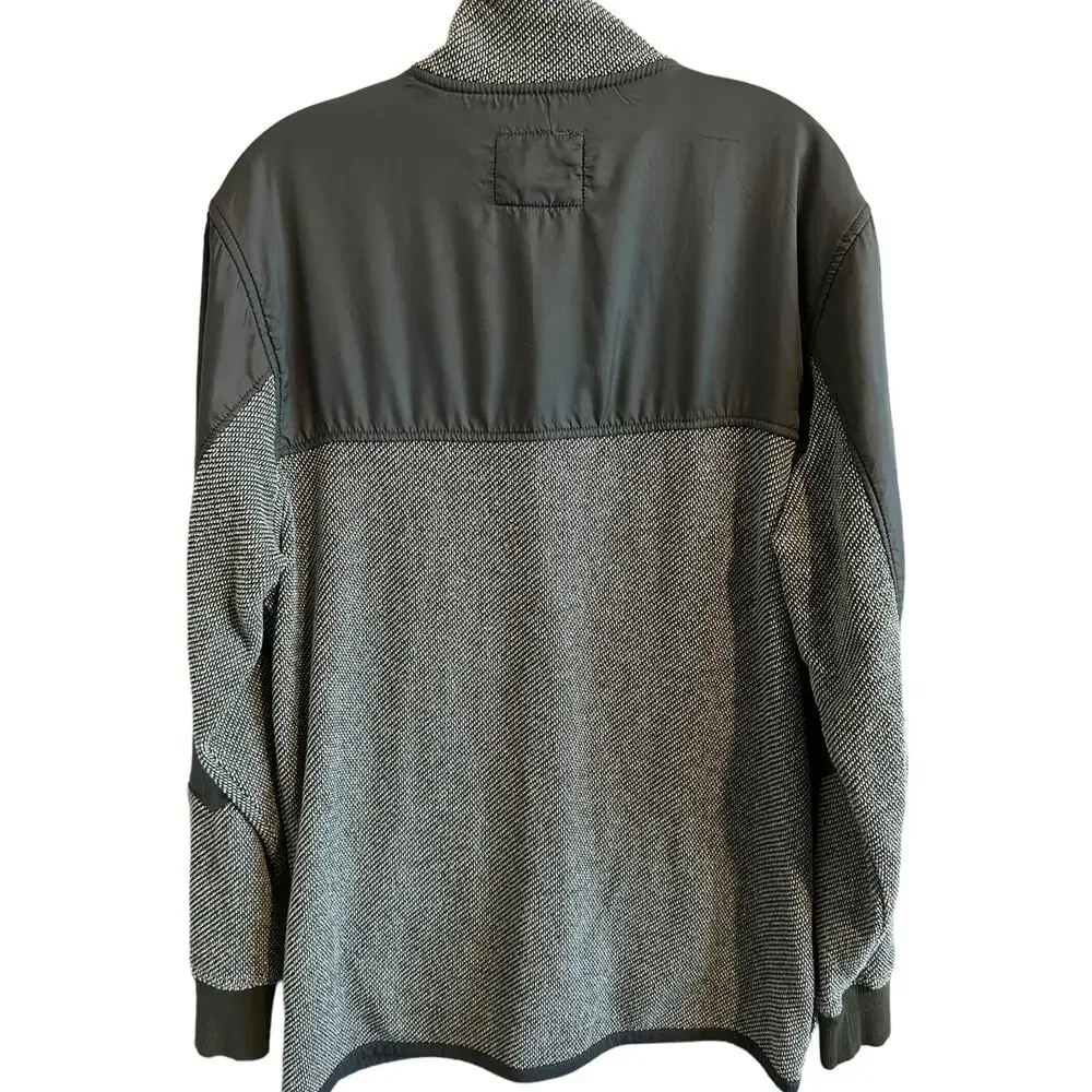 Unionbay Men's Medium Gray Long Sleeve Zip Up Lightweight Cotton Blend Jacket